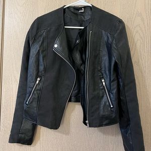 H&M faux suede and leather jacket